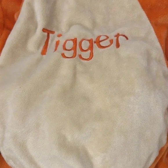 Disney Baby Tigger Costume Hooded One Piece Orange Striped Plush size 24 months - Picture 3 of 4